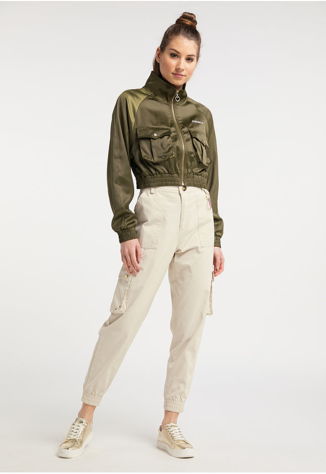 myMo Damen Cropped Jacke