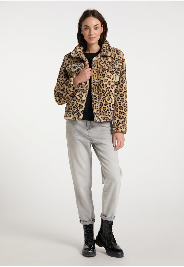 myMo Damen Kunstpelzjacke