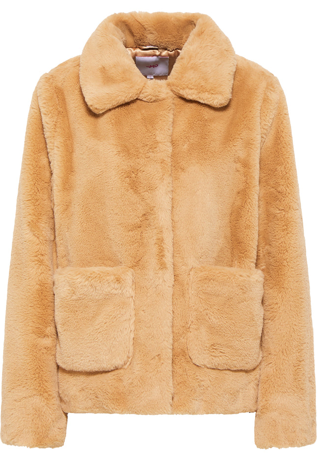 myMo Damen Kunstpelzjacke