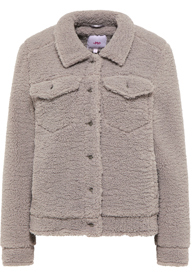 myMo Damen Kunstpelzjacke