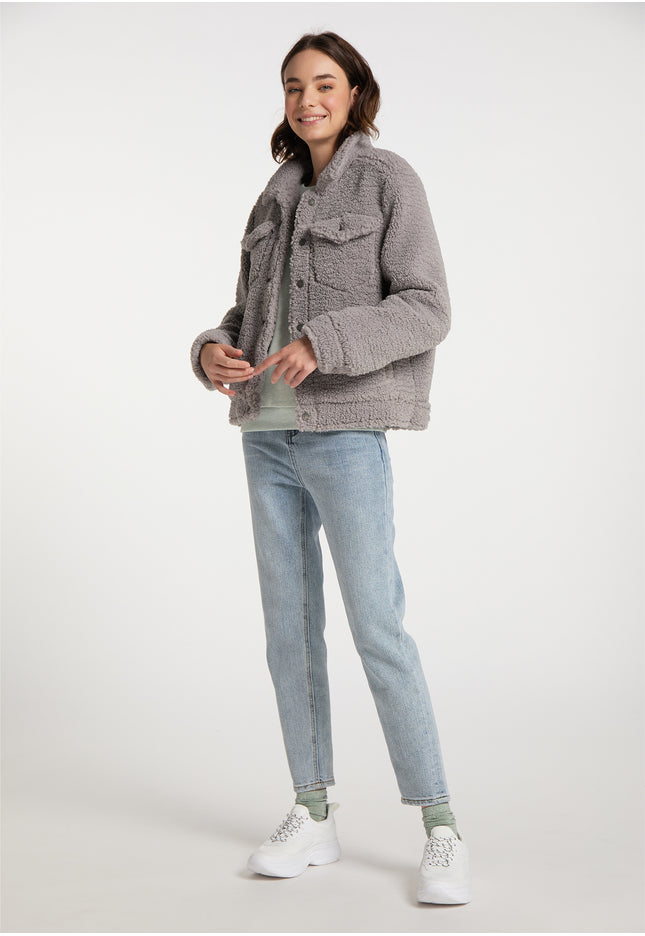 myMo Damen Kunstpelzjacke