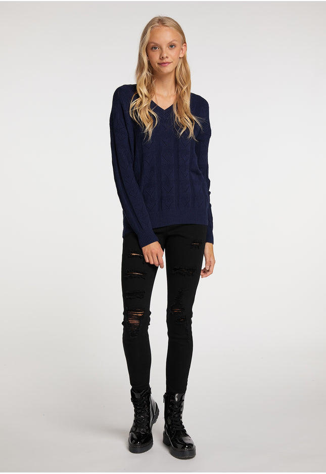 myMo Damen Strickpullover