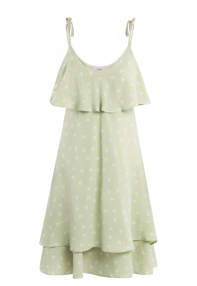 myMo Damen Kleid mit Rüsche