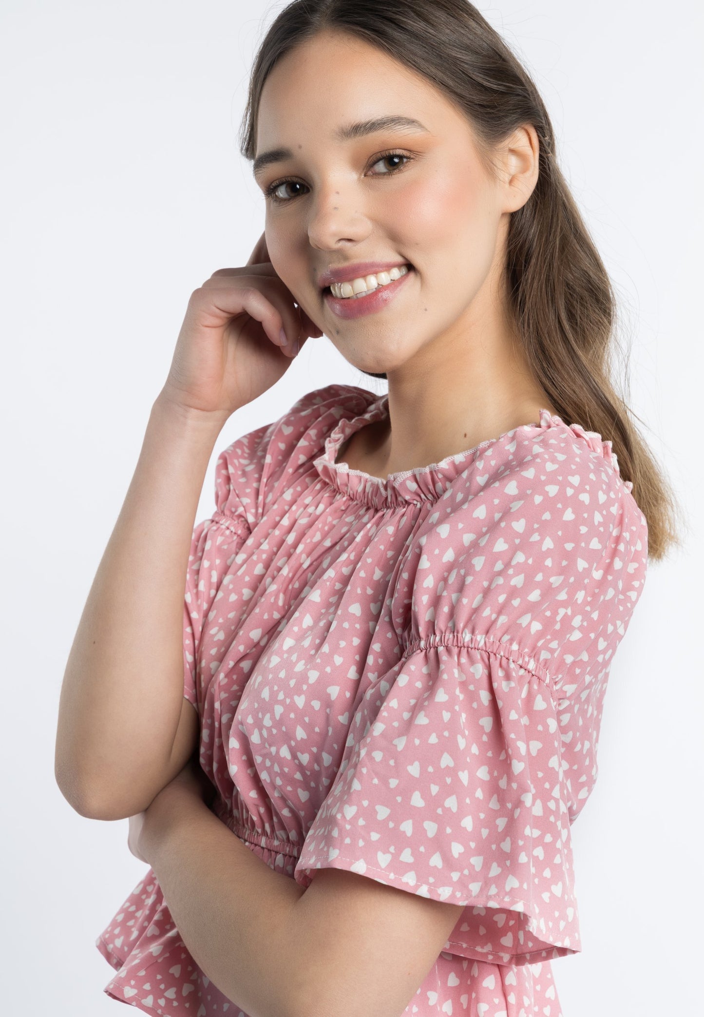 myMo Damenbluse mit Herzdruck