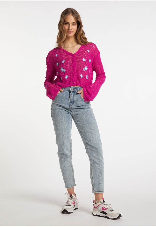 myMo Damen Kurzer Cardigan