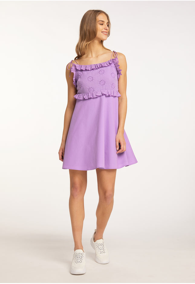 myMo Damen Mini Kleid mit Spaghettiträgern