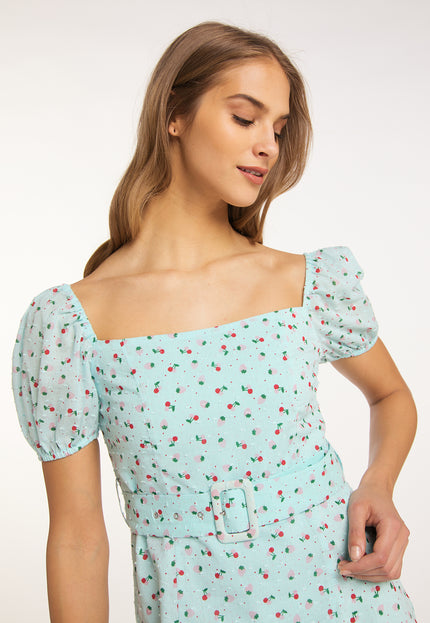 myMo Sukienka Mini z Krótkim Rękawem dla Kobiet Kleid