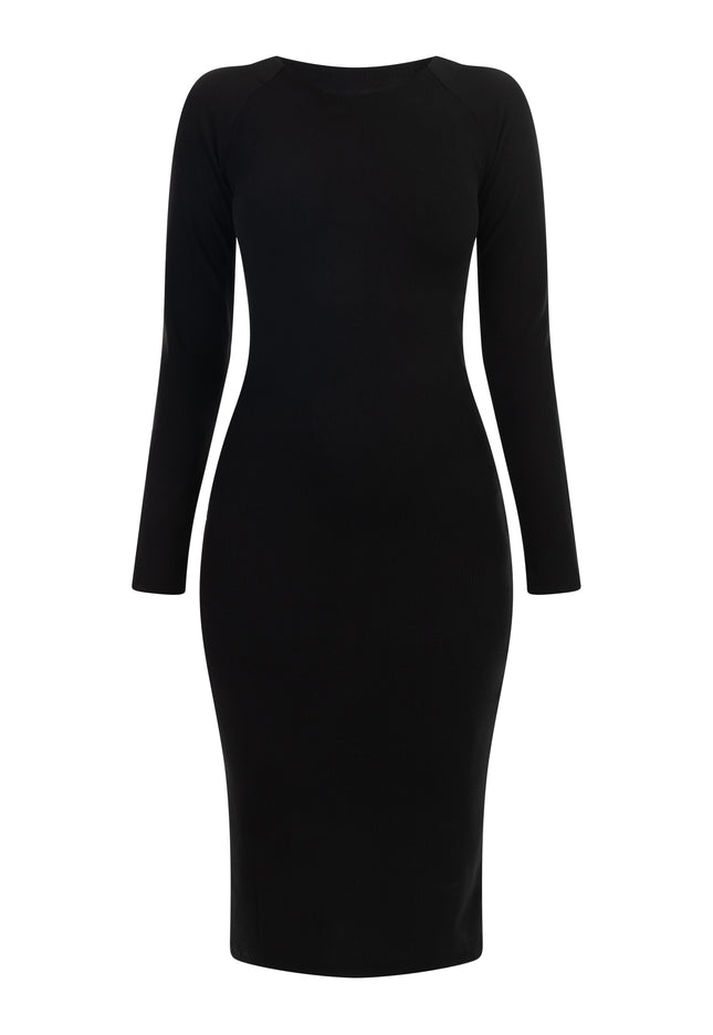 myMo at night Damen Langarm Midi Kleid