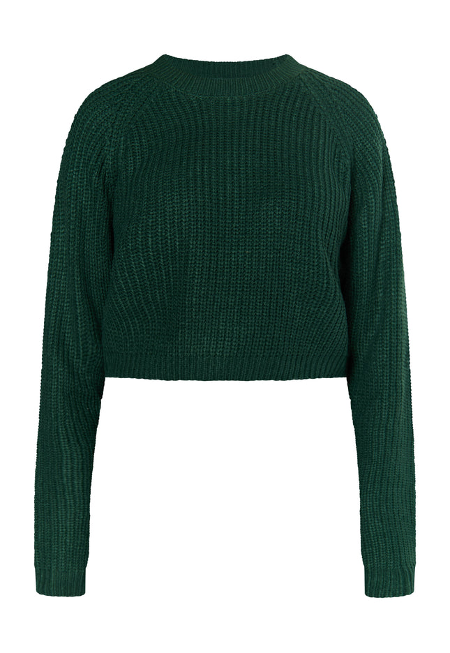 myMo Damen Strick Cropped Pullover
