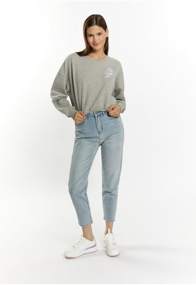 myMo Damen Cropped Sweatshirt