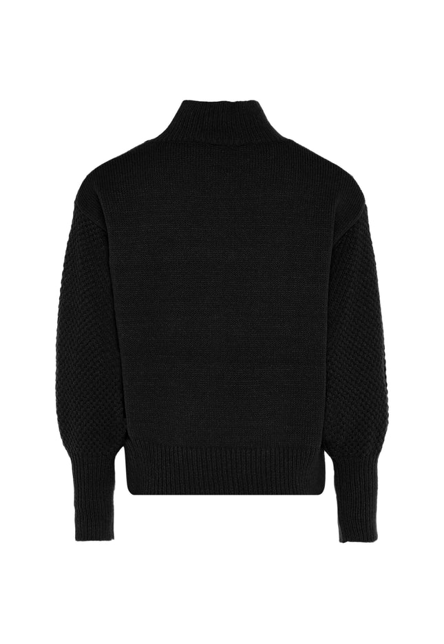 Sweter myMo dla kobiet z haftem kwiatowym