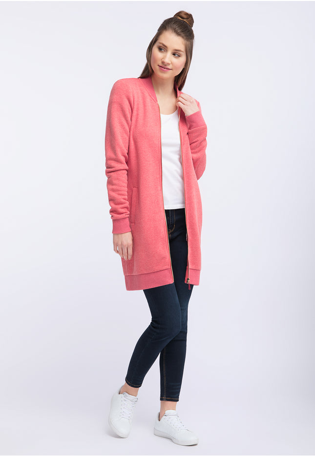 myMo Damen Lange Sweatjacke