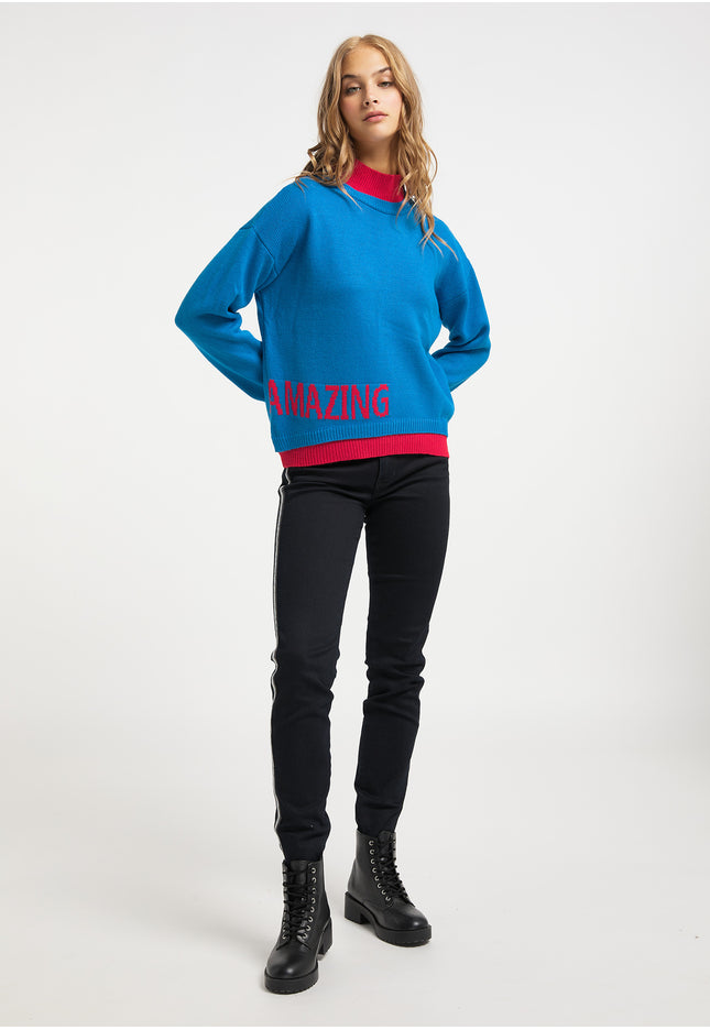 myMo Damen Feinstrickpullover