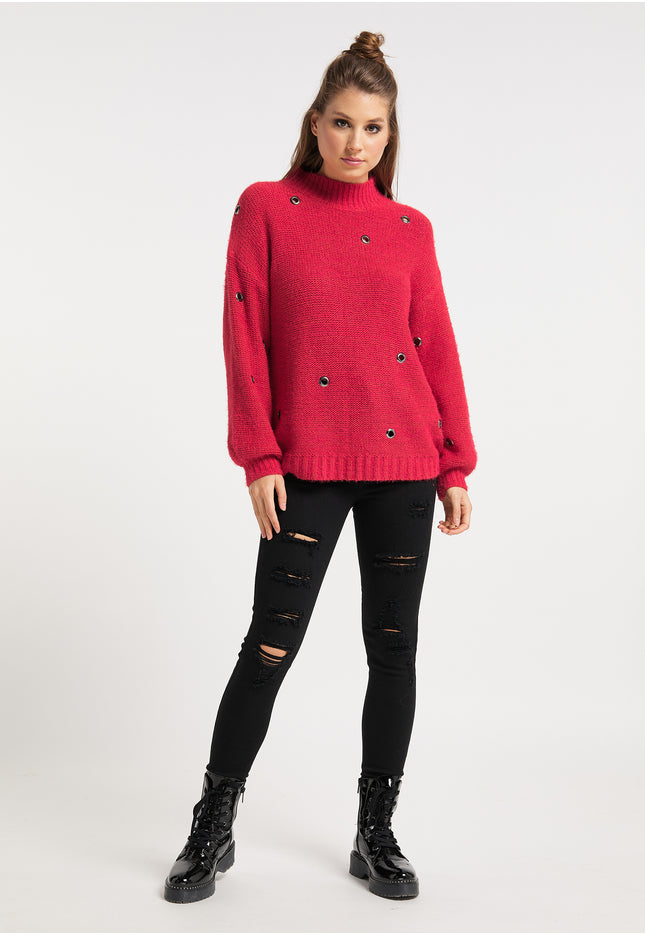 myMo ROCKS Damski Sweter Dzianinowy