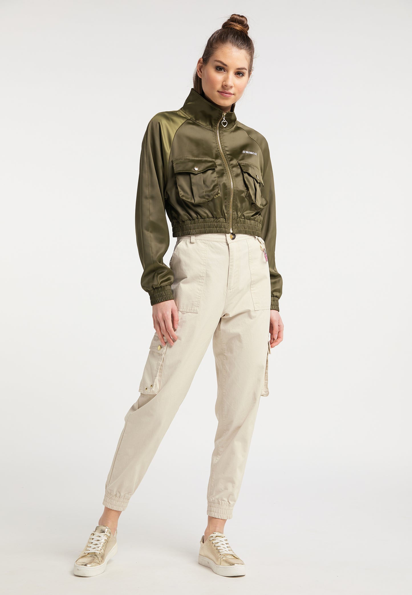 myMo Damen Cropped Jacke