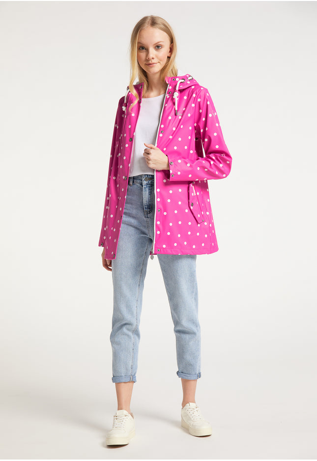 myMo Women's Rain Jacket With Polka Dots