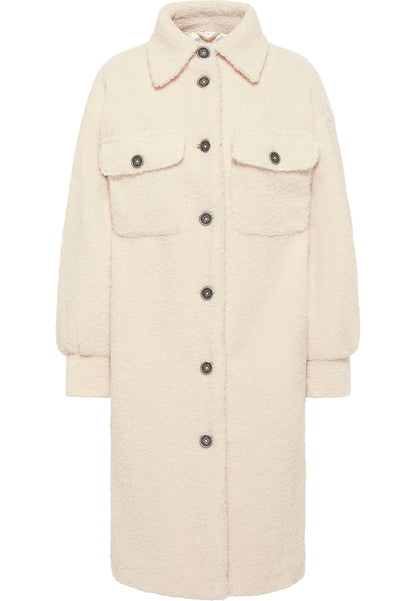 myMo Damen Kunstfellmantel