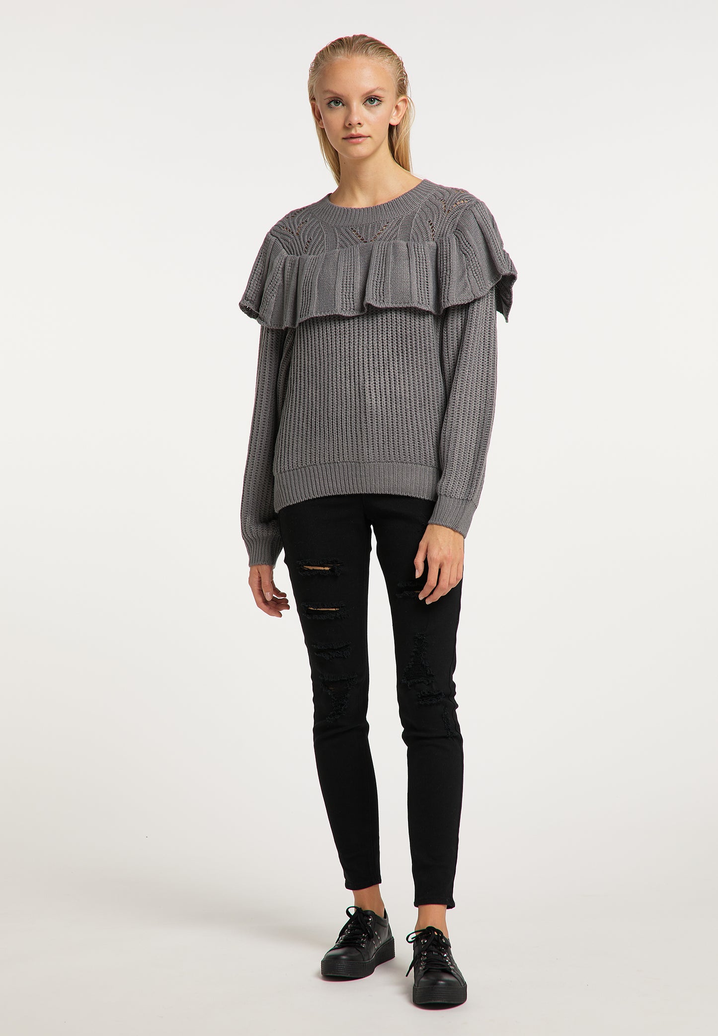 myMo ROCKS damski sweter dzianinowy