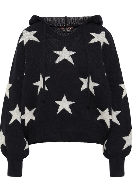 myMo ROCKS Damska Swetrowa Bluza z Kapturem