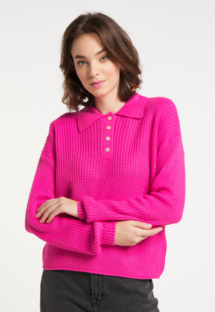 myMo Women's Knitted Polo Shirt
