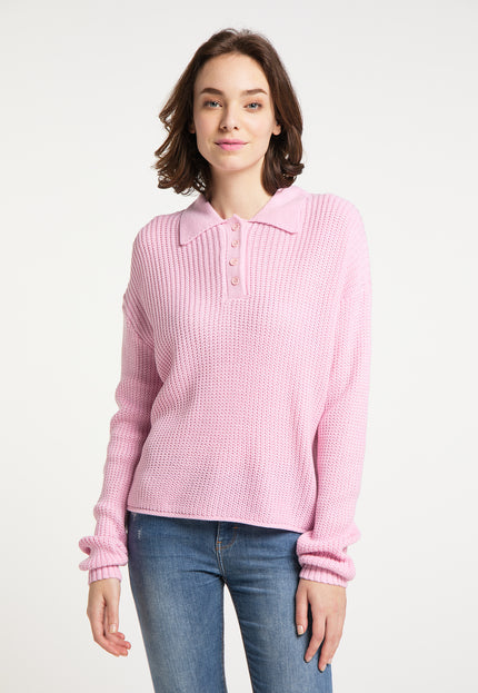 myMo Women's Knitted Polo Shirt