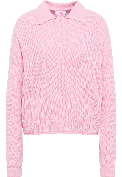 myMo Damen Strick-Polo-Shirt