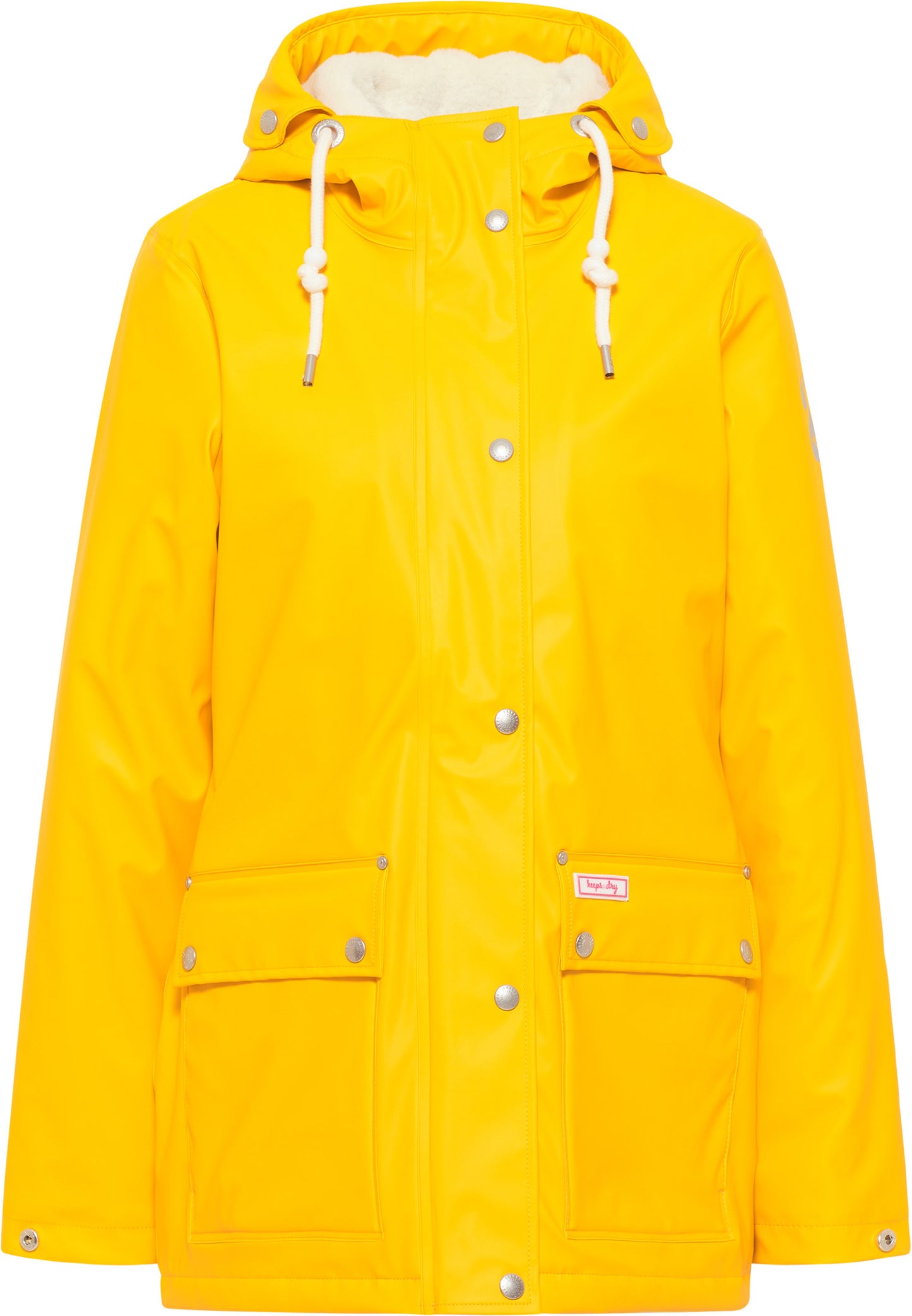 myMo Women's Rain Jacket With Faux Fur Lining