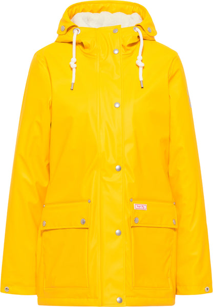 myMo Women's Rain Jacket With Faux Fur Lining