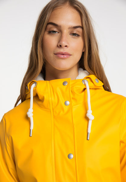 myMo Women's Rain Jacket With Faux Fur Lining