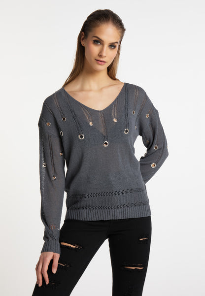 myMo ROCKS damski sweter dzianinowy