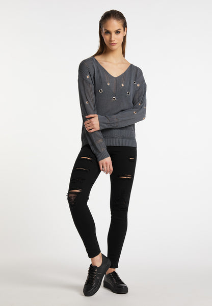 myMo ROCKS damski sweter dzianinowy