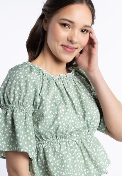 myMo Damenbluse mit Herzdruck