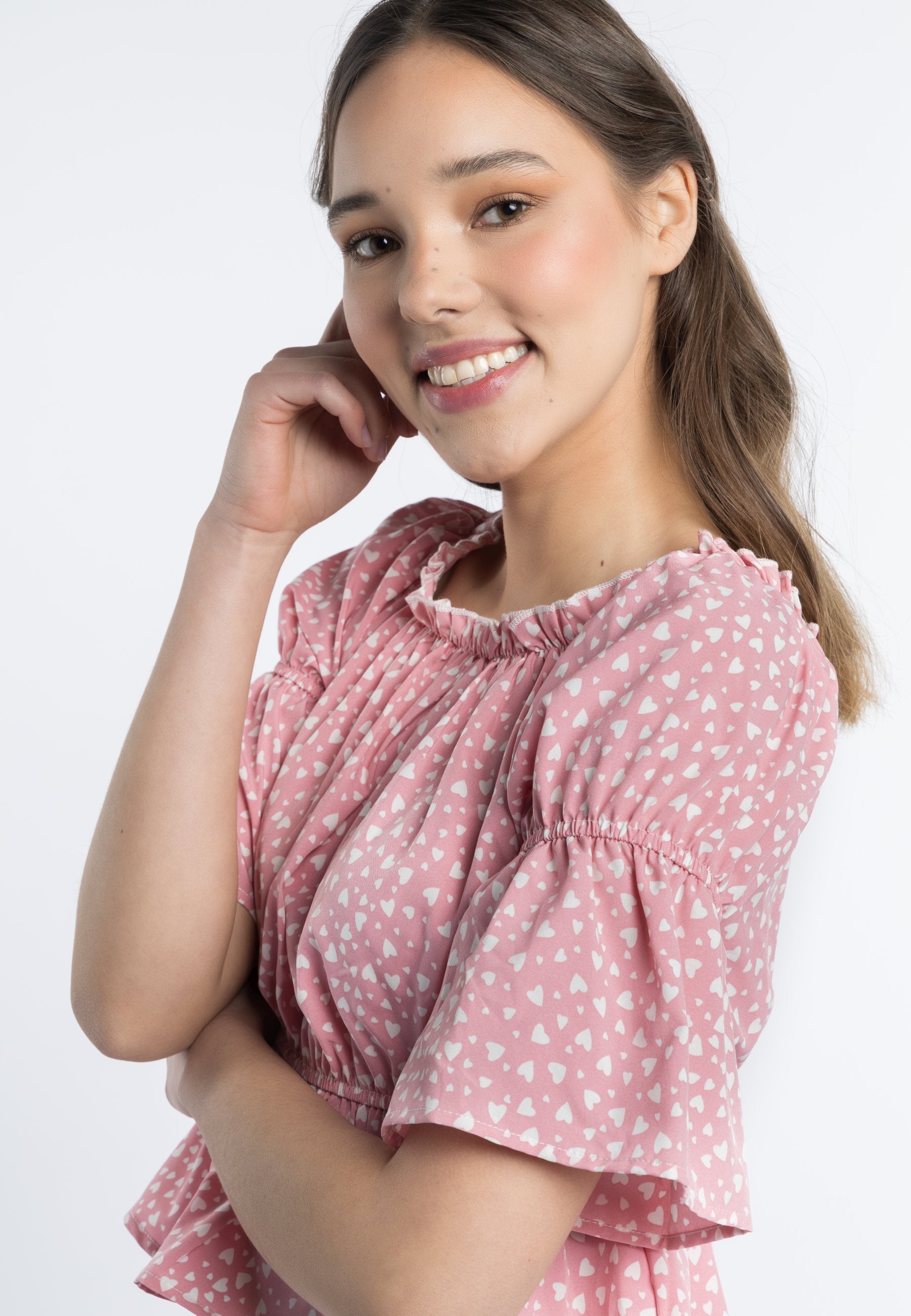 myMo Damenbluse mit Herzdruck