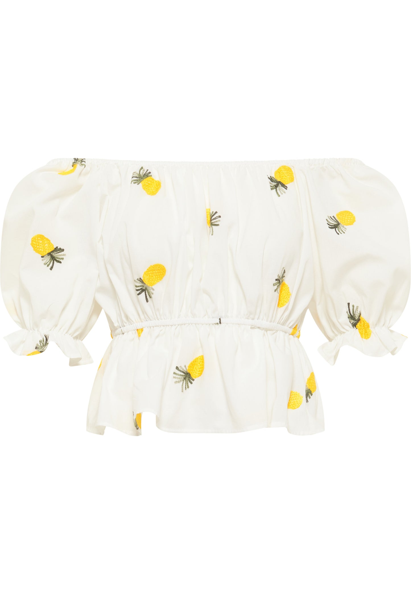 myMo Women's Embroidered Cropped Blouse