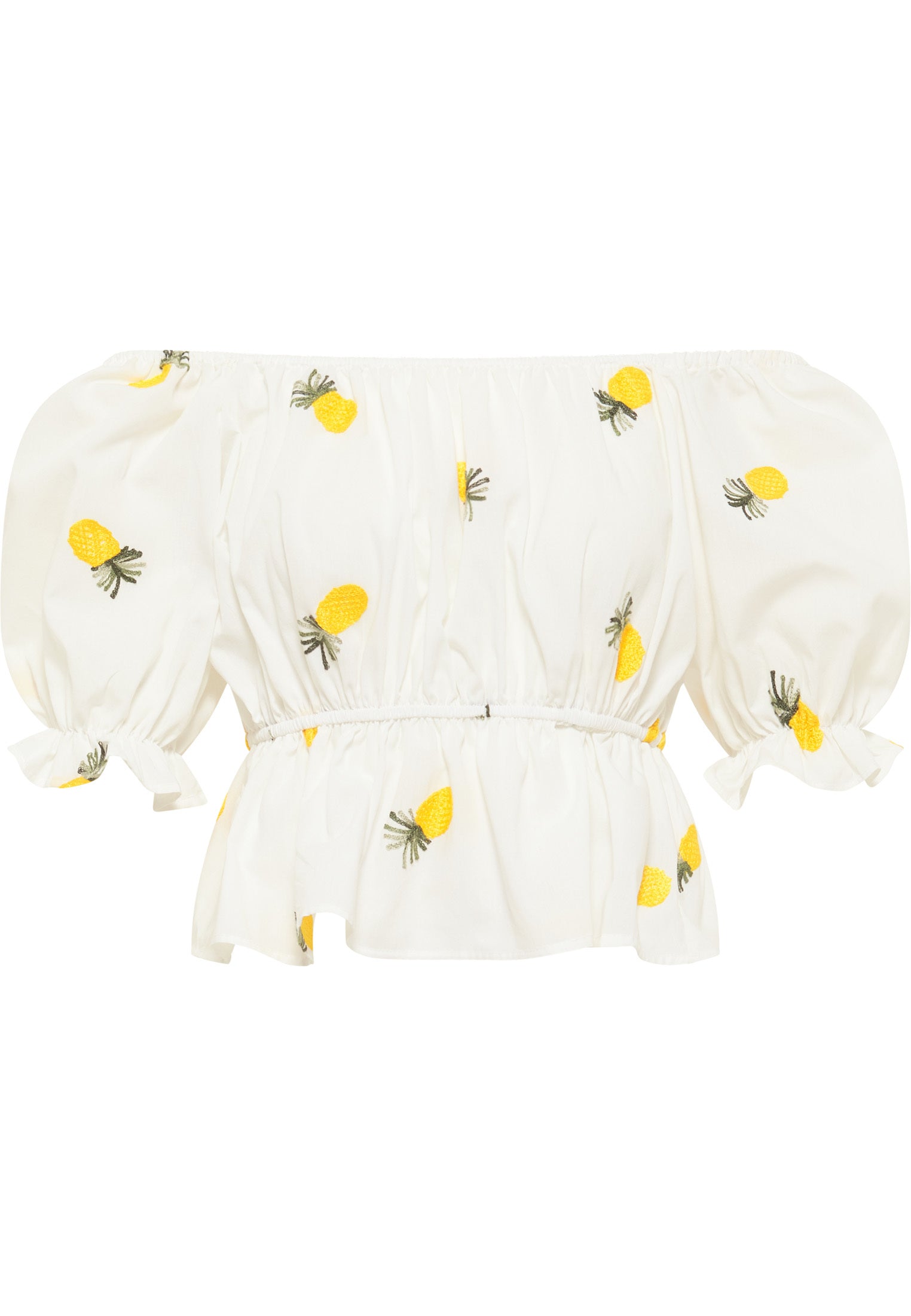 myMo Women's Embroidered Cropped Blouse