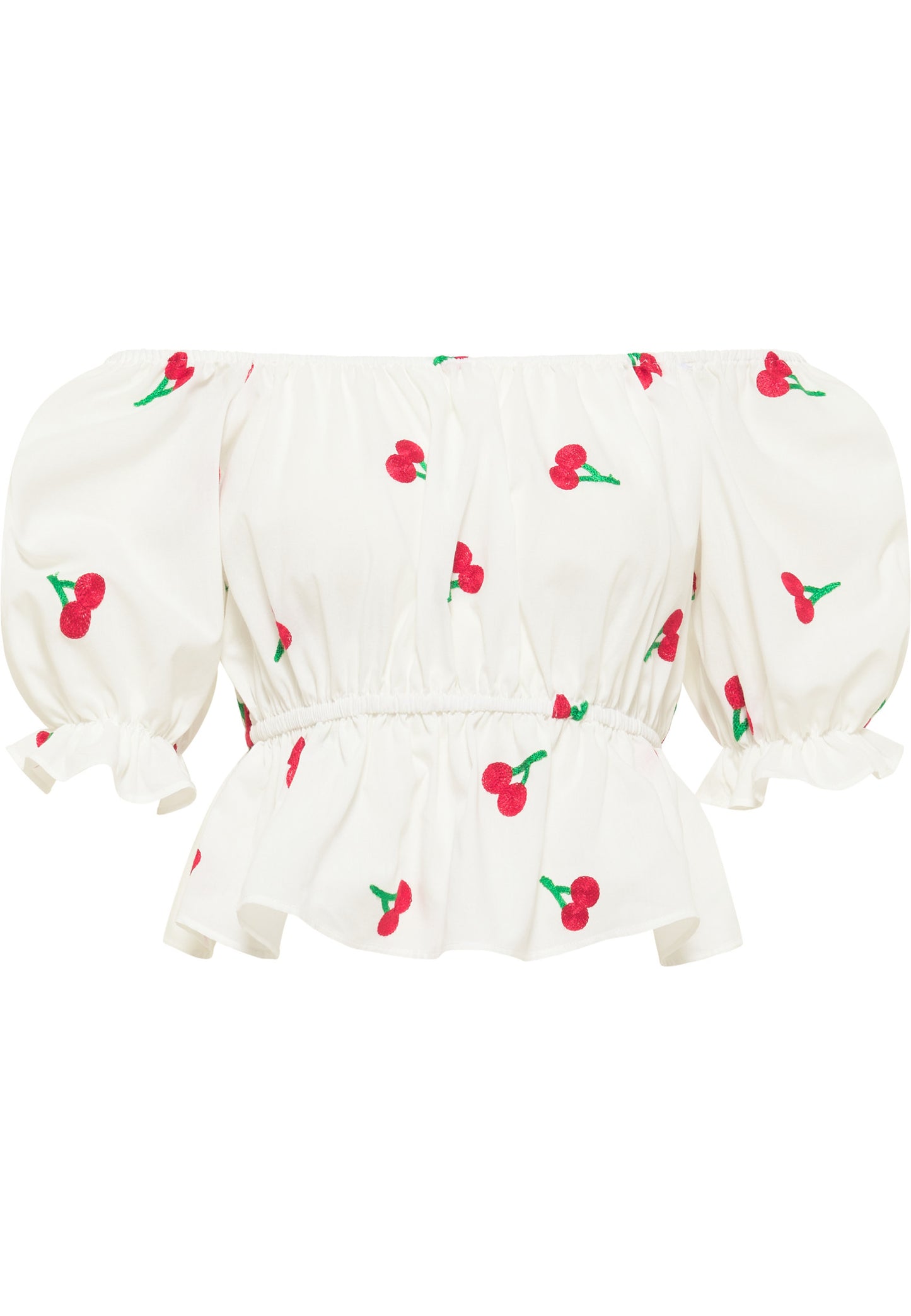 myMo Women's Embroidered Cropped Blouse