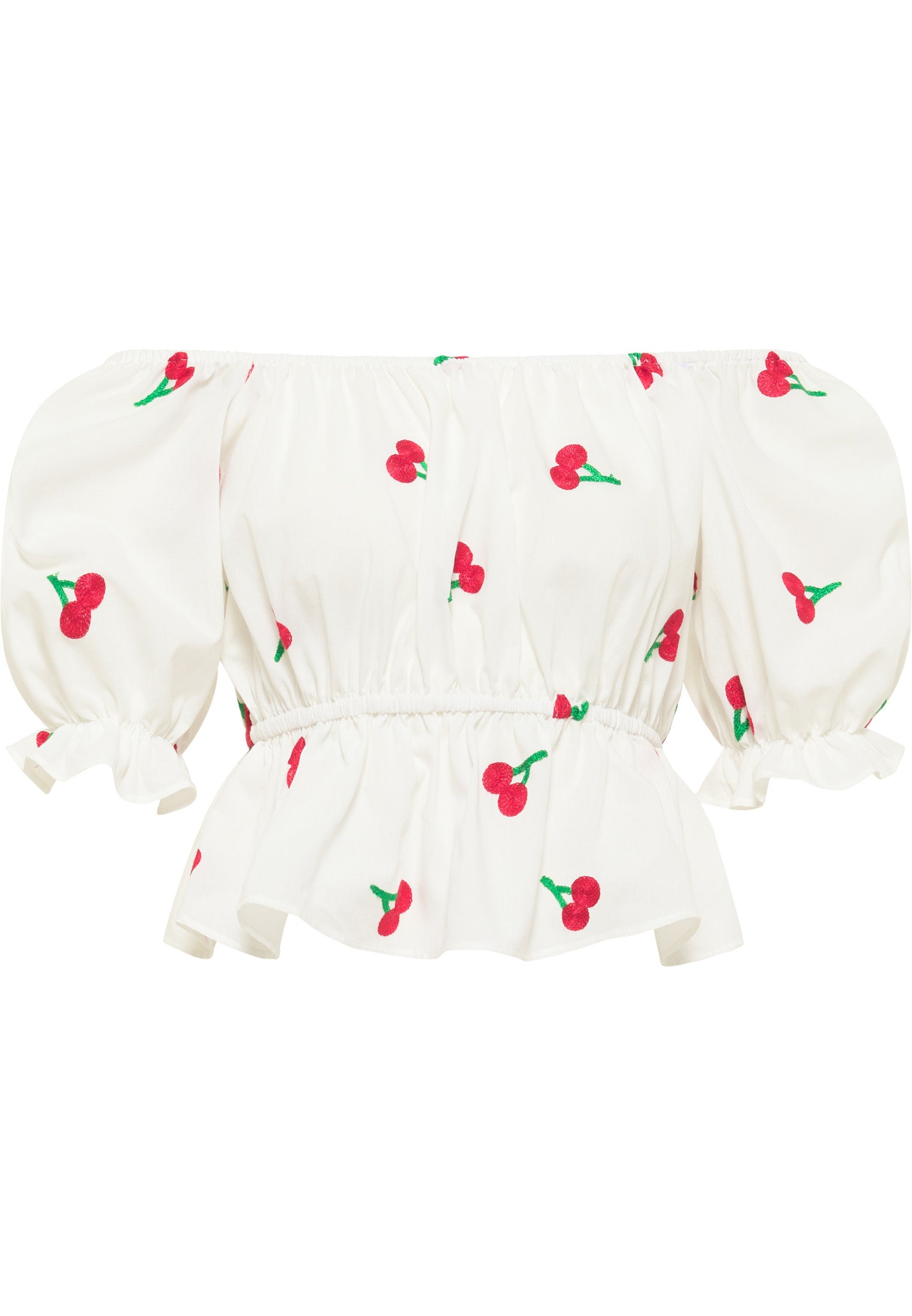 myMo Women's Embroidered Cropped Blouse