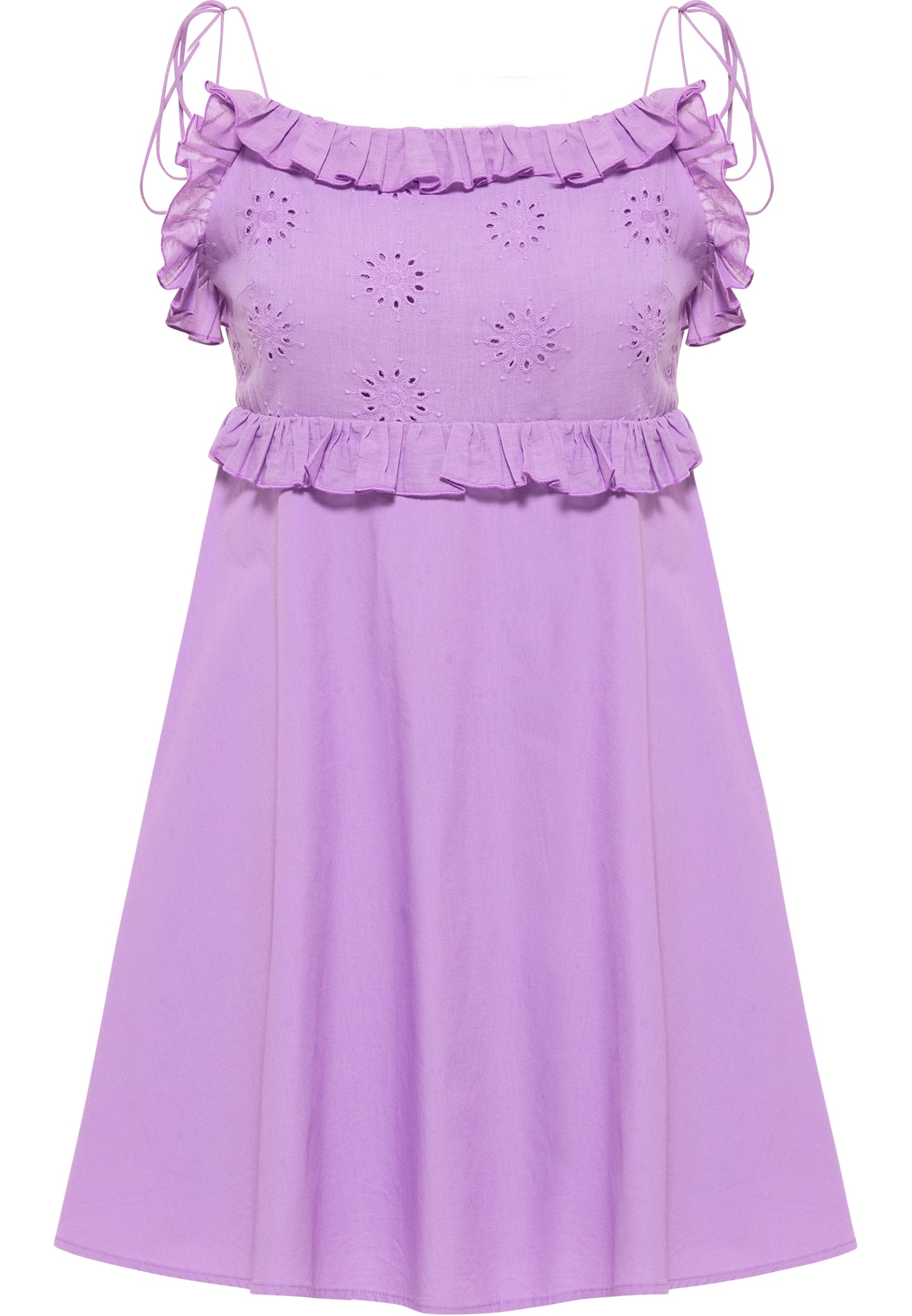 myMo Damen Mini Kleid mit Spaghettiträgern