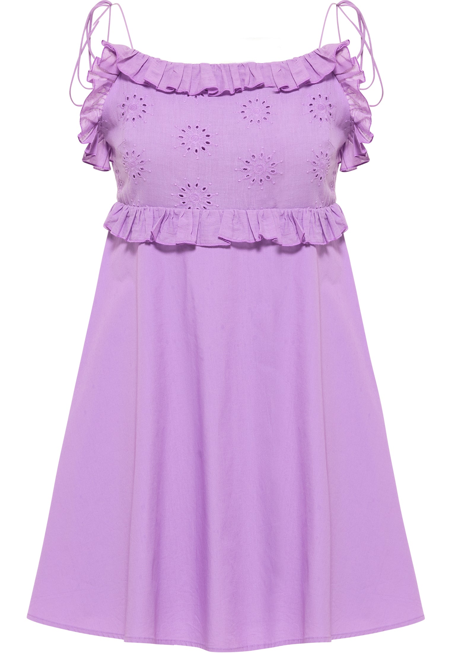 myMo Damen Mini Kleid mit Spaghettiträgern