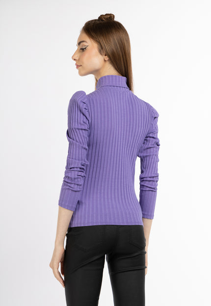 myMo ROCKS Damski sweter z prążkowanej dzianiny