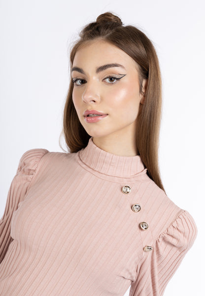 myMo ROCKS damski sweter z prążkowanej dzianiny