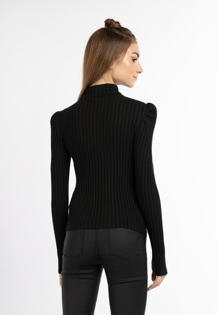 myMo ROCKS Damski sweter z prążkowanej dzianiny