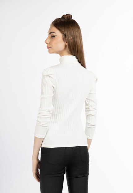 myMo ROCKS Damski sweter z prążkowanej dzianiny