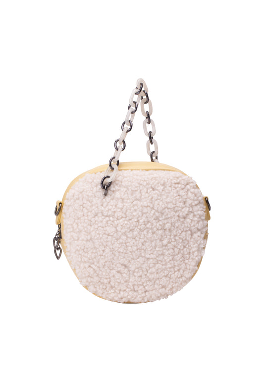 myMo Damen Tasche mit Teddyfell