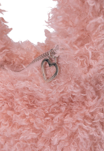 myMo Damen Tasche mit Teddyfell