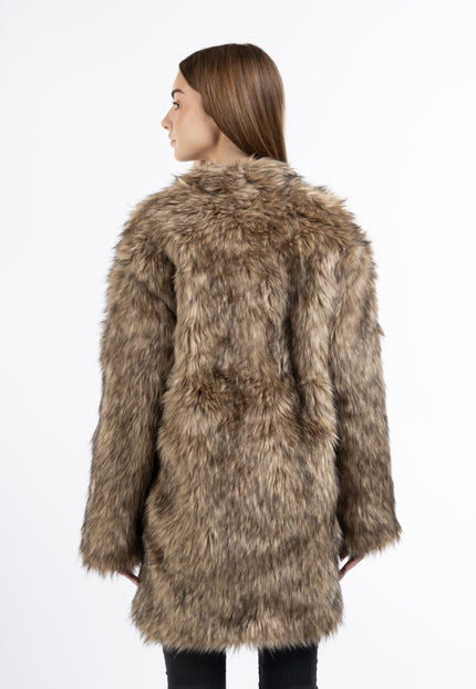 myMo Women's Faux Fur Coat