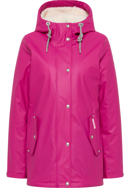 myMo Women's Rain Jacket With Faux Fur Lining