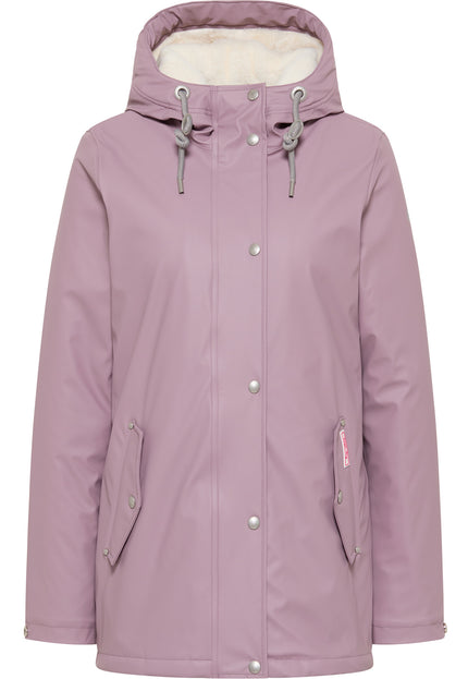 myMo Women's Rain Jacket With Faux Fur Lining