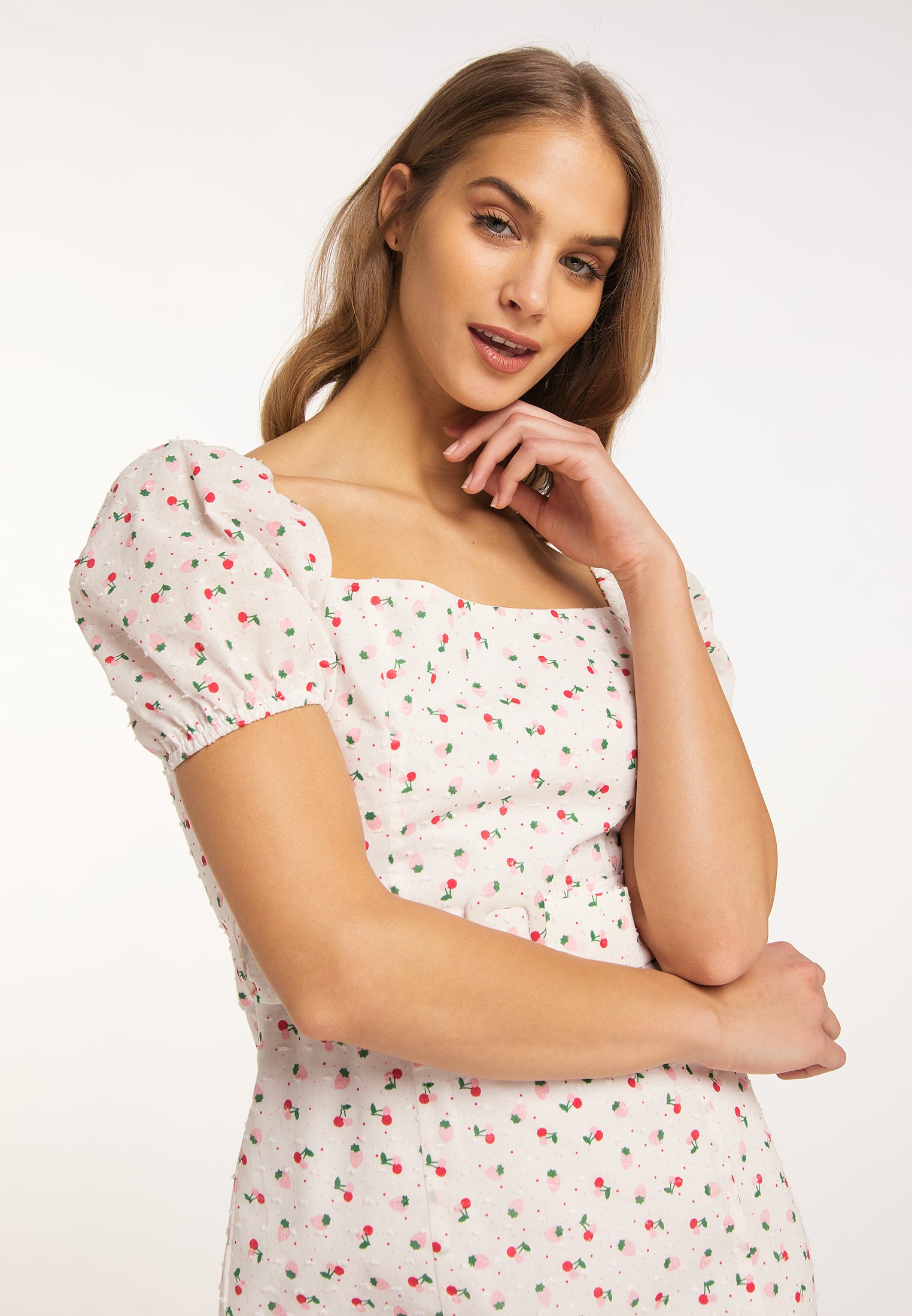 myMo Damen Kurzarm Mini Kleid