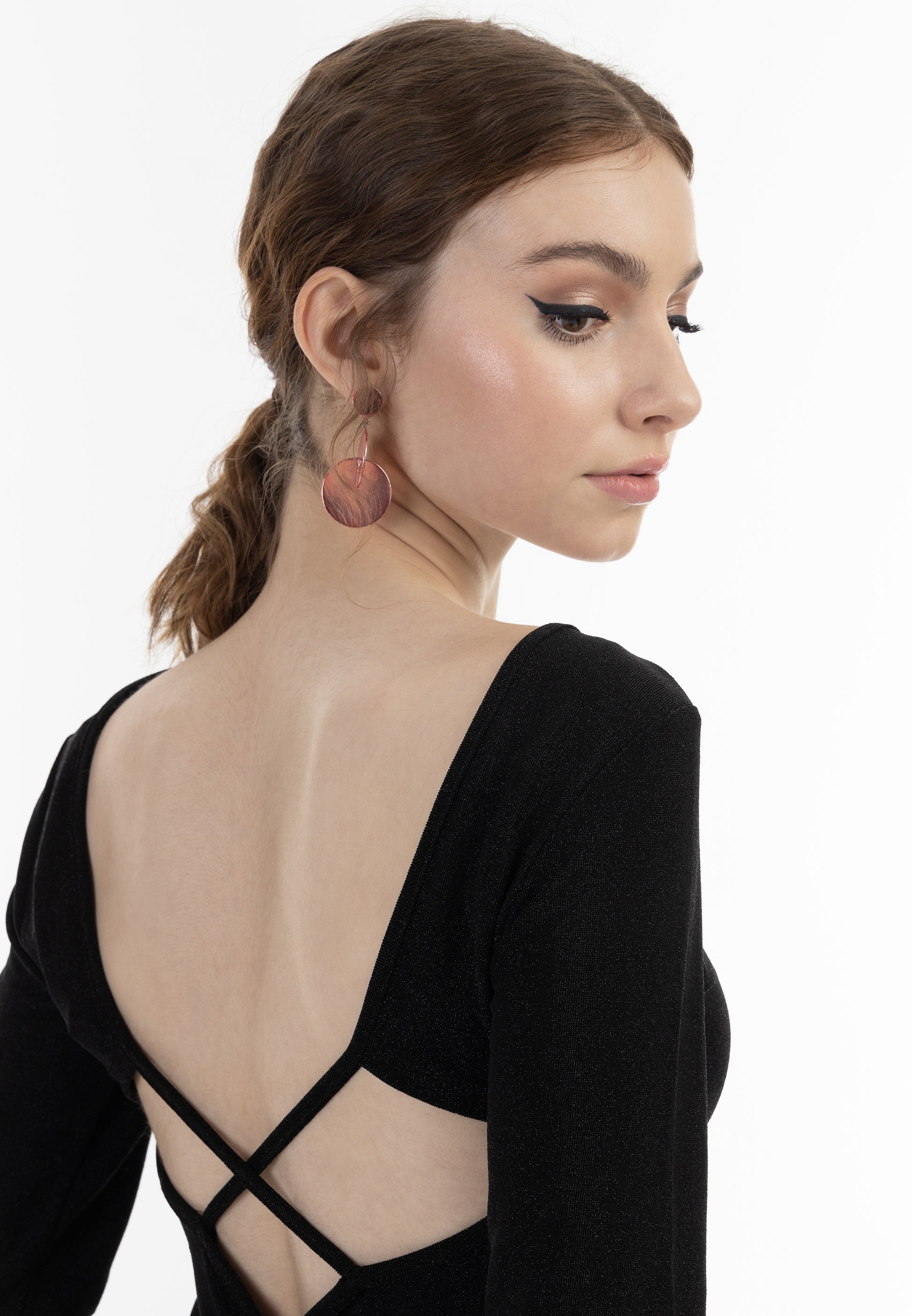 myMo at night Damen Strick Langarm Kleid Mini